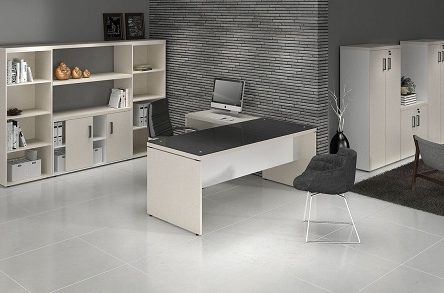 Estação de Trabalho Prius Tampo de Vidro